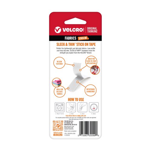 VELCRO Brand 威扣品牌织物背胶魔术贴（超薄款）Sleek & Thin - 图3