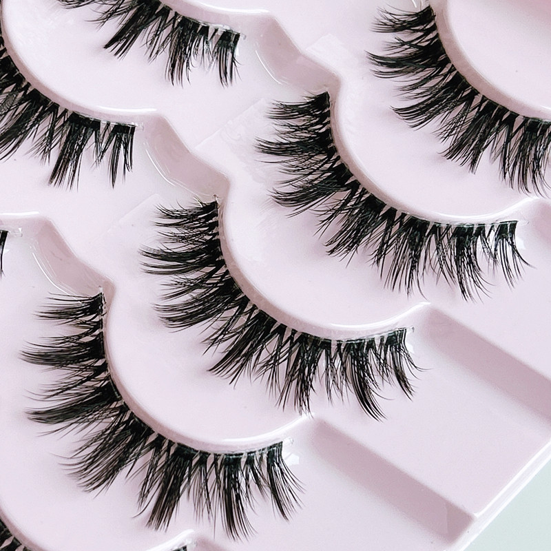 雨卡卡YG15纯欲浓密假睫毛泰妆欧美漫画透明梗眼睫毛恶魔自然一片 - 图2