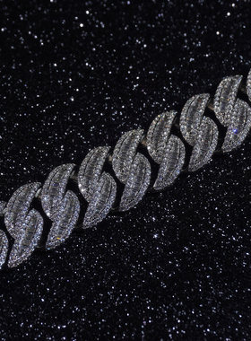 LFL18K镀金锆石古巴男女百搭