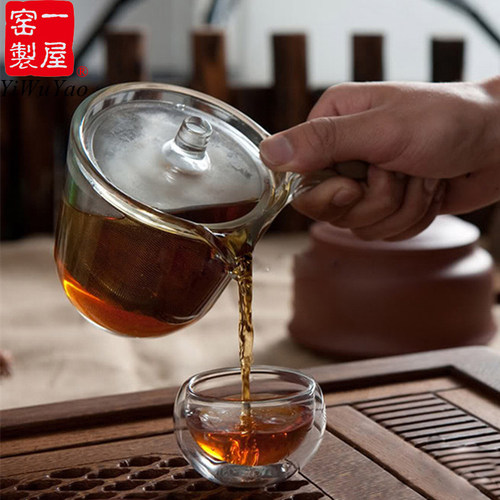 一屋窑制茶壶日式侧把壶急须壶加厚泡茶壶不锈钢过滤网 - 图1