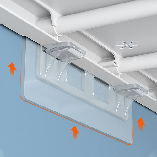 免打孔隔板托固定器层板托钉衣柜橱柜免钉粘贴支撑片搁板三角支架 - 图1