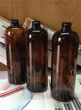 500ml圆肩棕色沐浴露乳液分装瓶