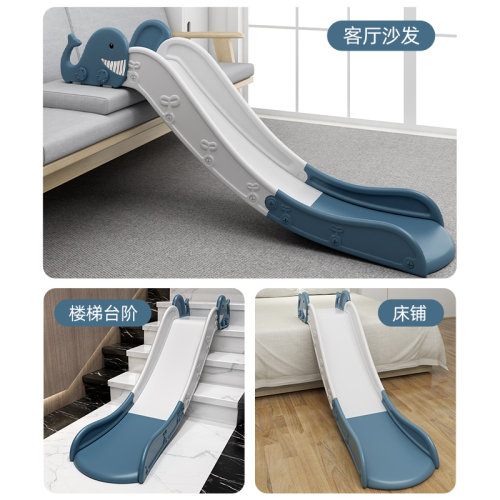 儿童室内家用滑滑梯宝宝床上滑梯家庭床沿小型简易游乐园小孩玩具 - 图0