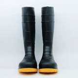 Безопасная стальная головка стальная дождь сапог труд -защита дождевых ботинков мужская стальная тарелка анти -пирожная вода обувь мужская высокая трубка не сокрушительные резиновые туфли