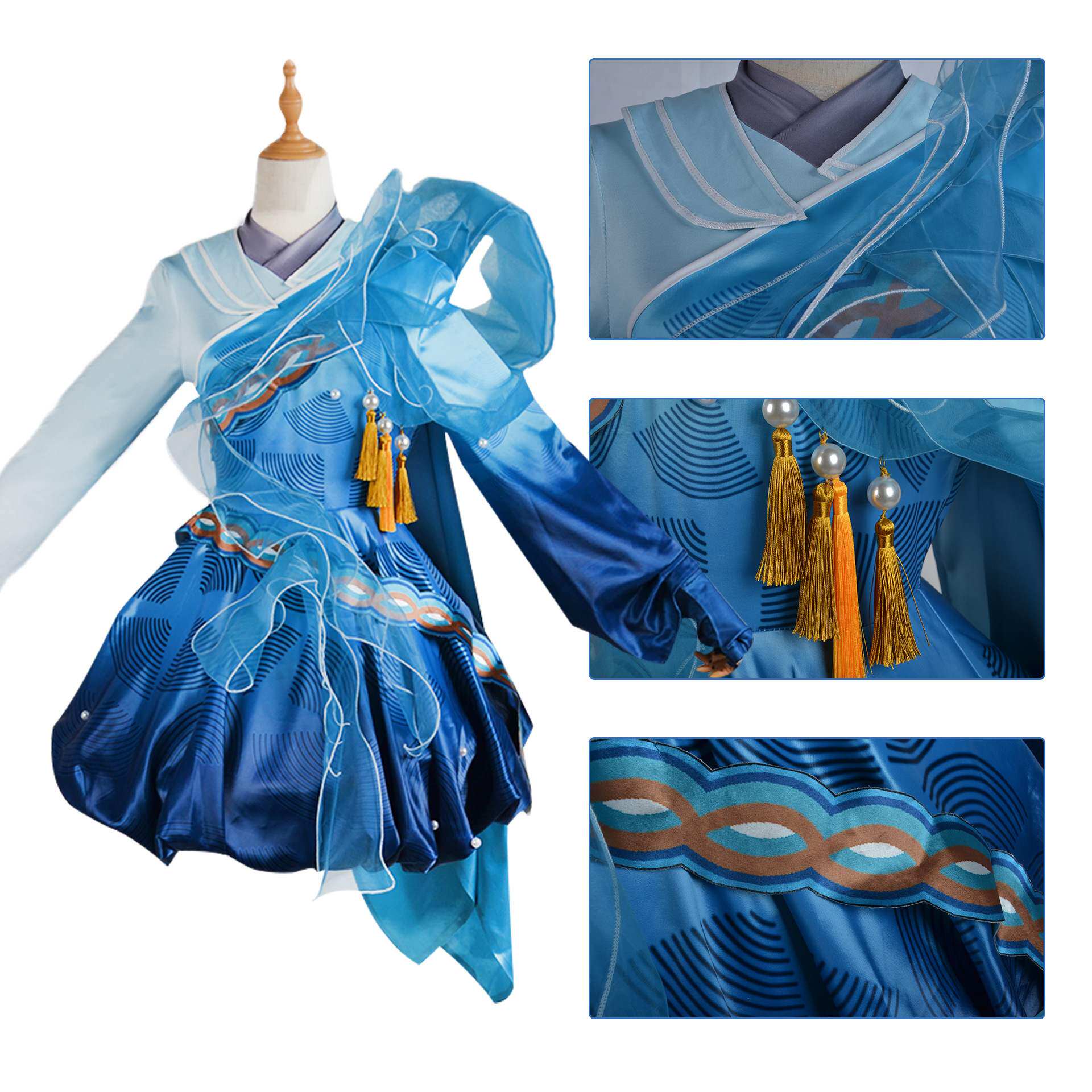 王者荣耀cos服山海经瑶碧波行cosplay萝莉少女古风服装瑶妹碧波行