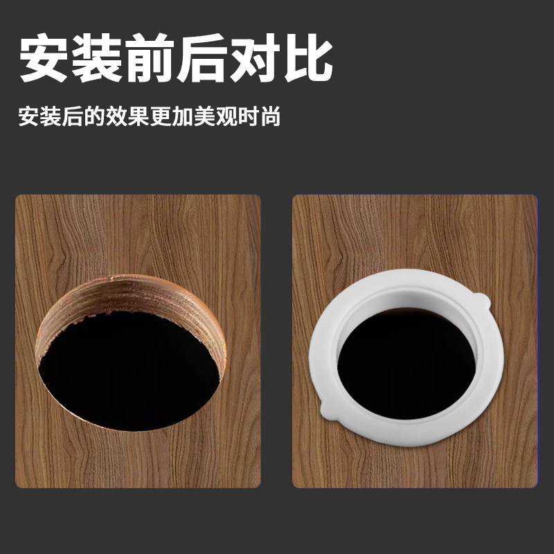 下水道橱柜下水口开孔防臭落水圈封边圈双面圆形遮丑穿线孔装饰盖,淘宝优惠券,粉丝福利购,淘宝优惠卷