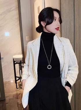 设计师款项链女金色笑脸吊坠锁骨链个性百搭