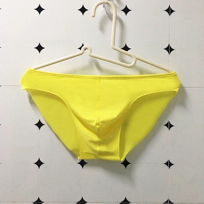 男士三角内裤纯色性感轻薄冰丝微透明U凸低腰丝滑韩版潮男无锁边,淘宝优惠券,粉丝福利购,淘宝优惠卷