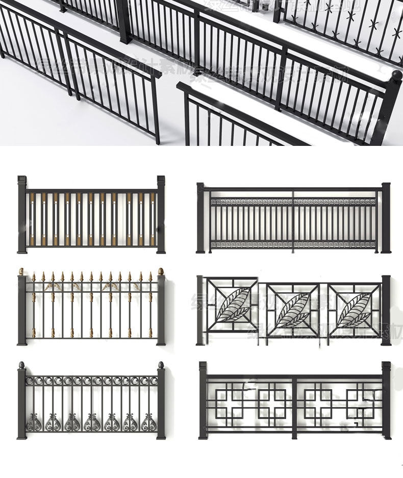 铁艺栏杆铝艺围栏su模型欧式庭院住宅小区栅栏护栏围墙草图大师,淘宝优惠券,粉丝福利购,淘宝优惠卷