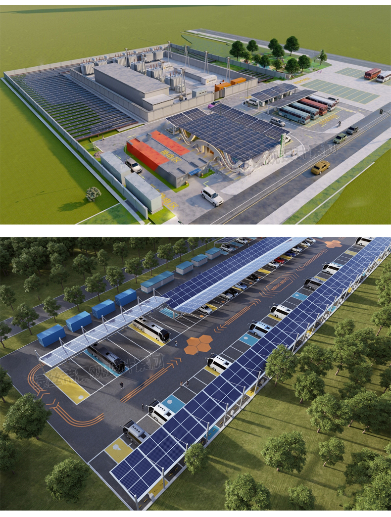 太阳能光伏电板停车场屋顶发电板设备车棚光伏板草图大师SU模型 - 图2