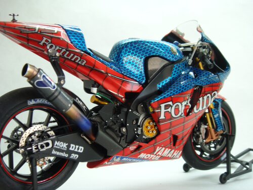 DC0050 1/12 雅马 哈 YZR-M1 04 蜘蛛侠涂装 摩托模型水贴纸 - 图1
