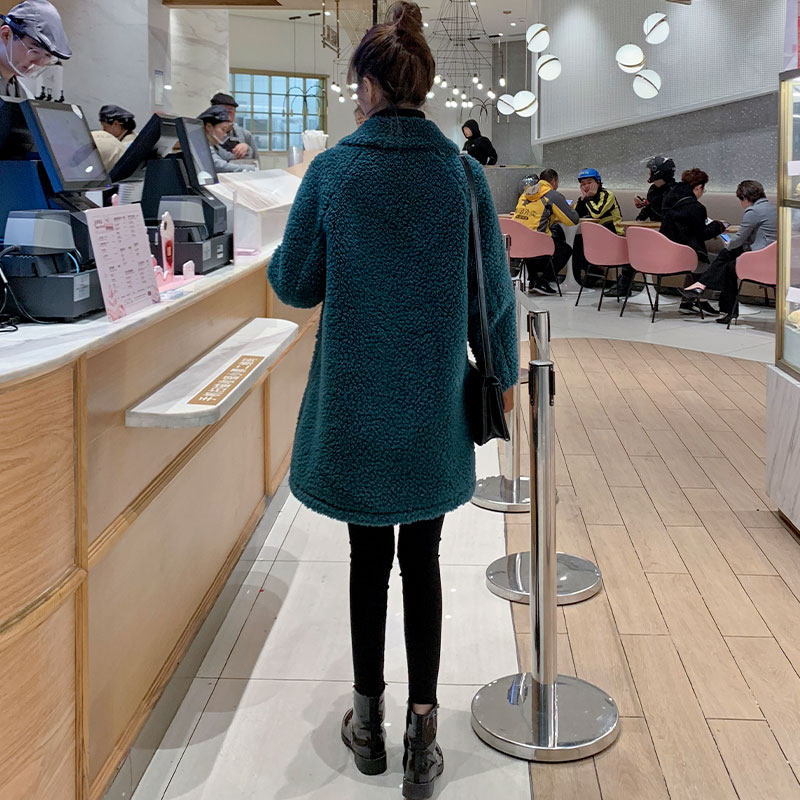 羊羔毛外套2020秋冬季新款风大衣 莉诗诗毛呢外套