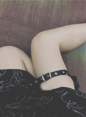 超A酷炸原宿硬妹蹦迪弹力腿环