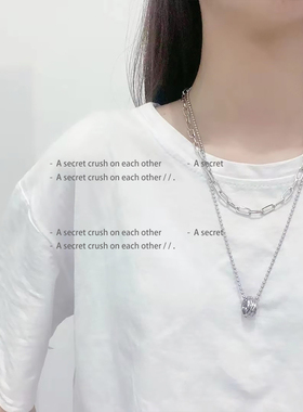 多层环形冷淡风性感项圈锁骨链