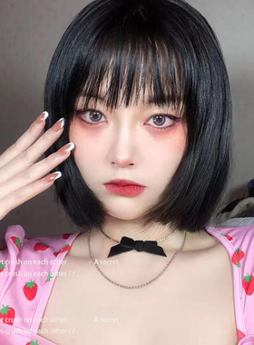 丝绒蝴蝶结小众设计感黑色锁骨链