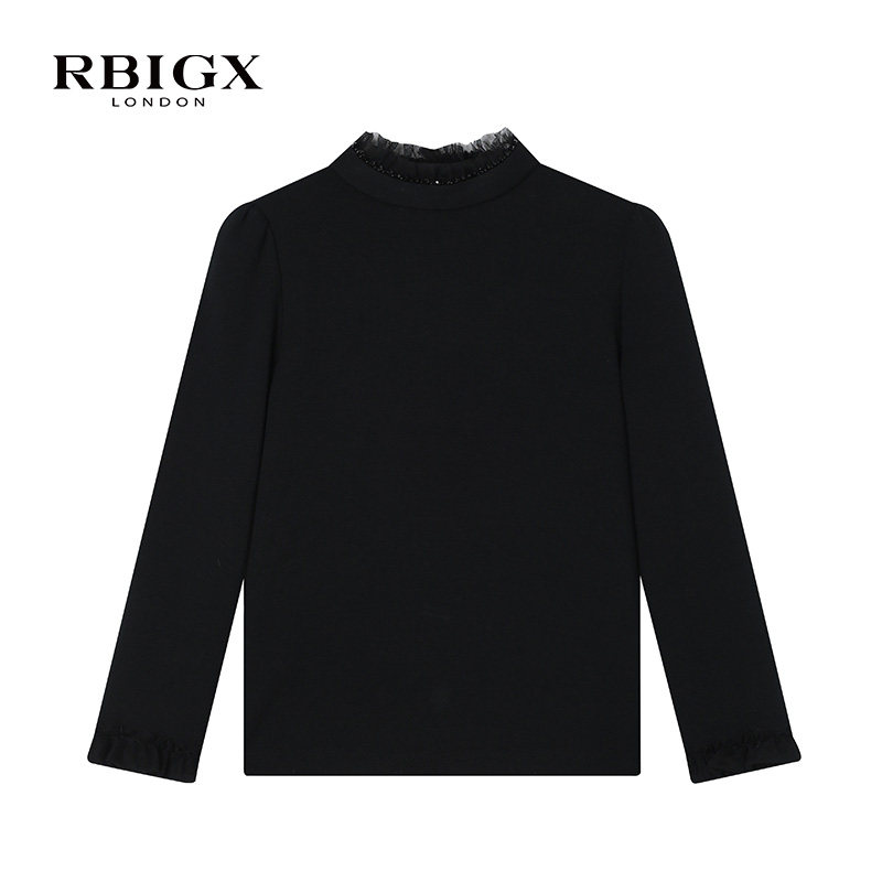 【清仓】RBIGX瑞比克童装冬季新款女童休闲网纱木耳边织带长袖T恤,淘宝优惠券,粉丝福利购,淘宝优惠卷