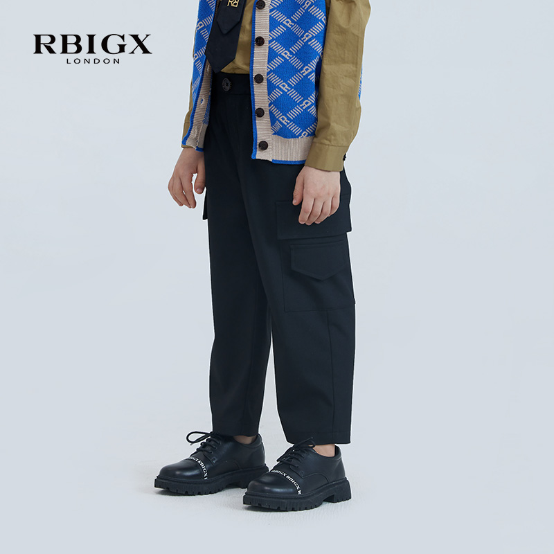 【清仓】RBIGX瑞比克童装秋季新款宽松工装阔腿裤男童潮流休闲裤 - 图1