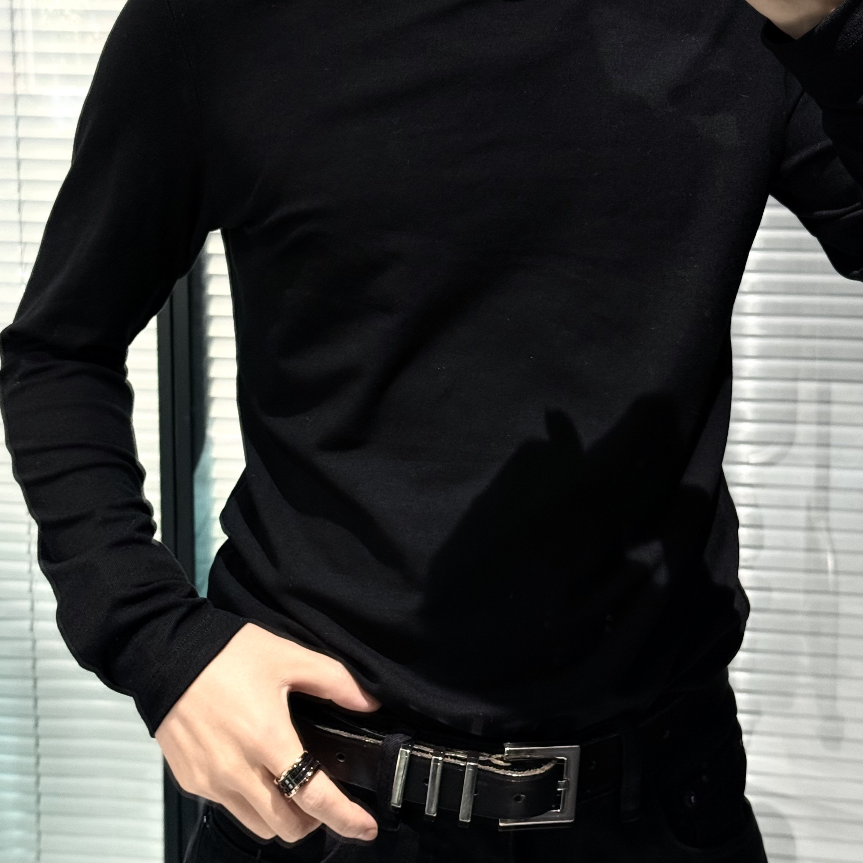 尚锋男装秋冬美式休闲背带裤日常半高领修身T恤长袖打底衫,淘宝优惠券,粉丝福利购,淘宝优惠卷