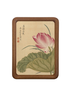 7寸中式家居摆件榫卯实木框装饰画