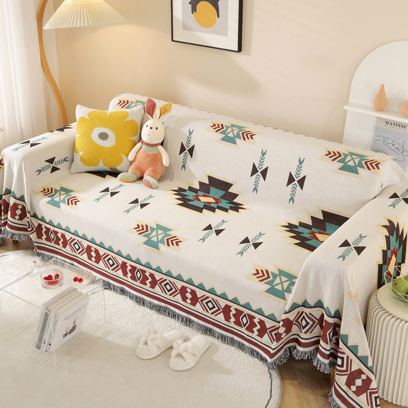 针织万能北欧ins风盖布全盖沙发巾 怡沁园沙发套