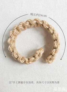 窗帘扣绑带北欧风绑带北欧风麻绳编织纱帘束带民宿卧室创意窗帘扣