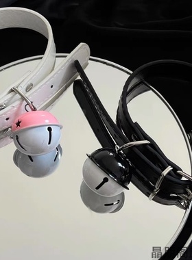 蕾丝铃铛项圈女蝴蝶结性