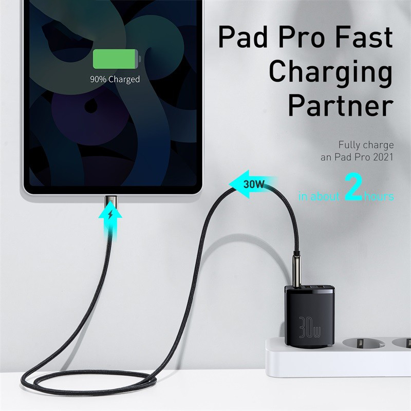 Baseus 30W USB Charger QC3.0 PD3.0 Type C PD Fast Charging 3 Ports Quick Phone Charger EU欧规充电器 - 图3