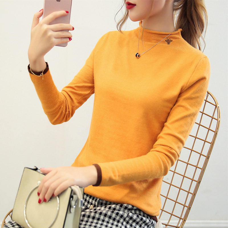 半高领打底衫女士长袖2020洋气毛衣 mihemna毛针织衫