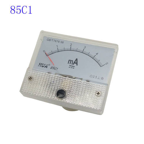 85C1机械型表头指针式直流毫安表DC5mA  DC10mA DC50mA DC100mA - 图1
