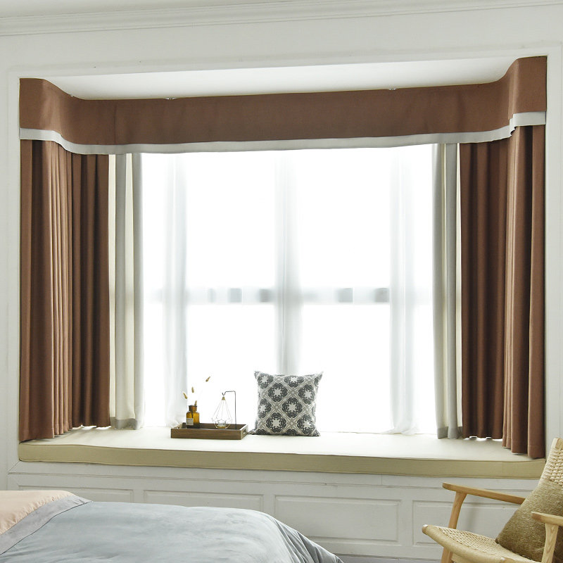 定制遮光窗帘帘头窗幔成品北欧简约亚麻网红款客厅卧室飘窗窗帘布,淘宝优惠券,粉丝福利购,淘宝优惠卷