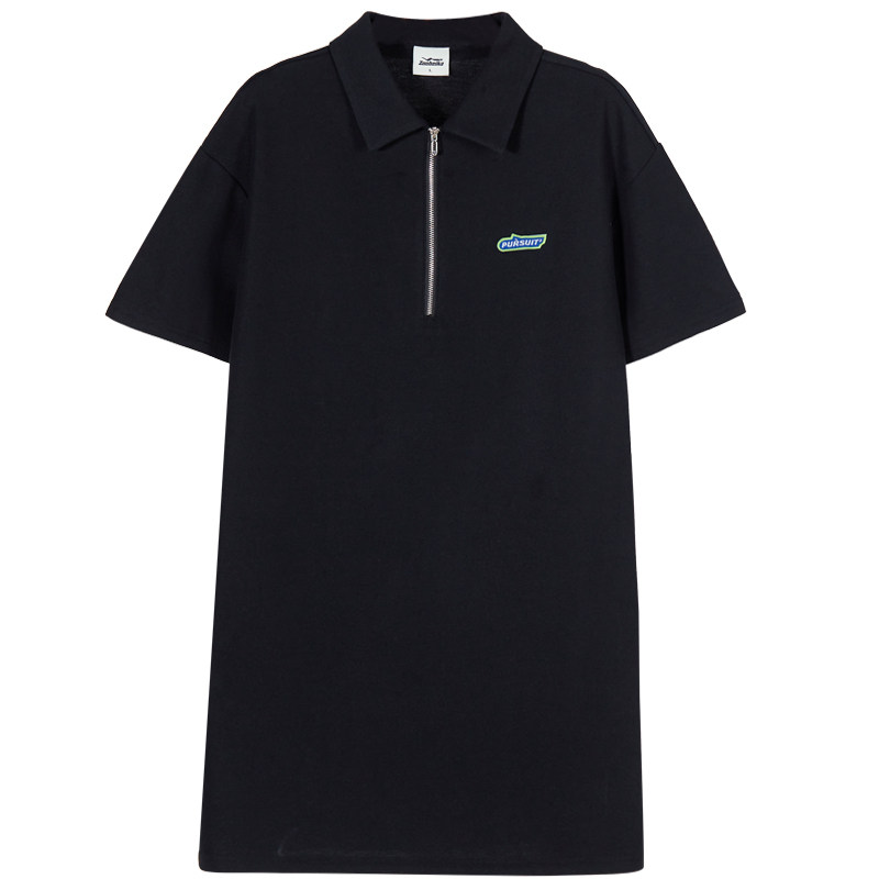 zuobeika潮牌黑色女夏短袖潮连衣裙 佐贝卡连衣裙