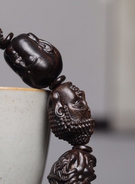 沉香木万佛朝宗手串佛珠手链情侣款大日如来神掌阿弥陀佛木质文玩