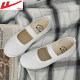 Shanghai Huilifan Gymnastics Ballet Dance Shoes ເກີບສີຂາວນັກຮຽນຍິງເດັກນ້ອຍ Aerobics ເກີບບານສີຂາວເຮັດວຽກເກີບ