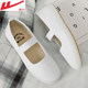 Shanghai Huilifan Gymnastics Ballet Dance Shoes ເກີບສີຂາວນັກຮຽນຍິງເດັກນ້ອຍ Aerobics ເກີບບານສີຂາວເຮັດວຽກເກີບ