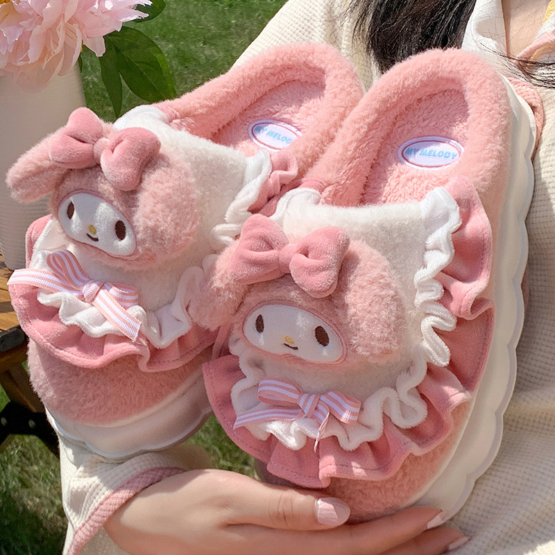 美乐蒂棉拖鞋女款冬室内家居2025新款保暖可爱儿童棉鞋女童三丽鸥,淘宝优惠券,粉丝福利购,淘宝优惠卷