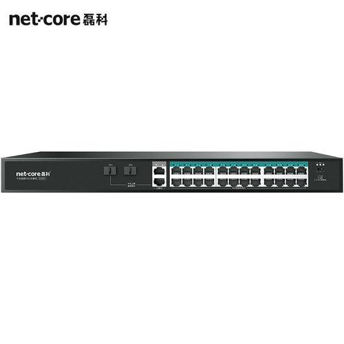 磊科SG28P 24口百兆POE2千兆级联口2千兆监控专用国标48V带2光口网线供电交换分线器支持海康大华TP摄像头 - 图1