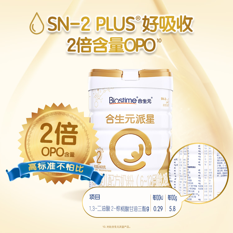 合生元派星配方牛奶粉2段*4罐