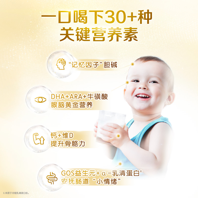 合生元派星A2幼儿配方牛奶粉3段900g乳桥蛋白LPN 1-3岁 进口奶粉 - 图3