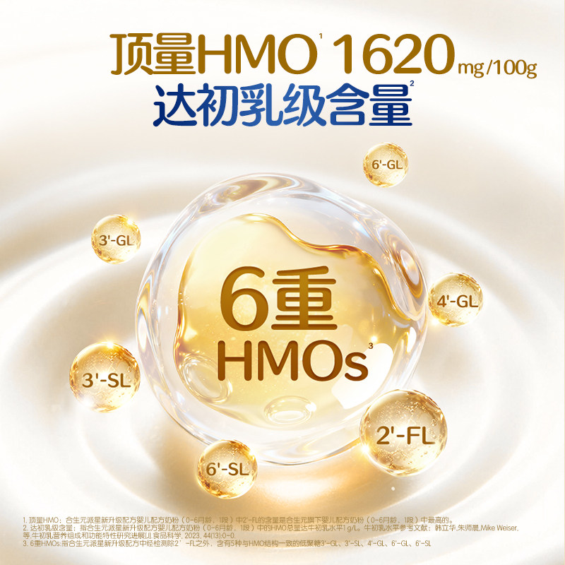 合生元派星一段新生婴儿配方牛奶粉800g*6罐