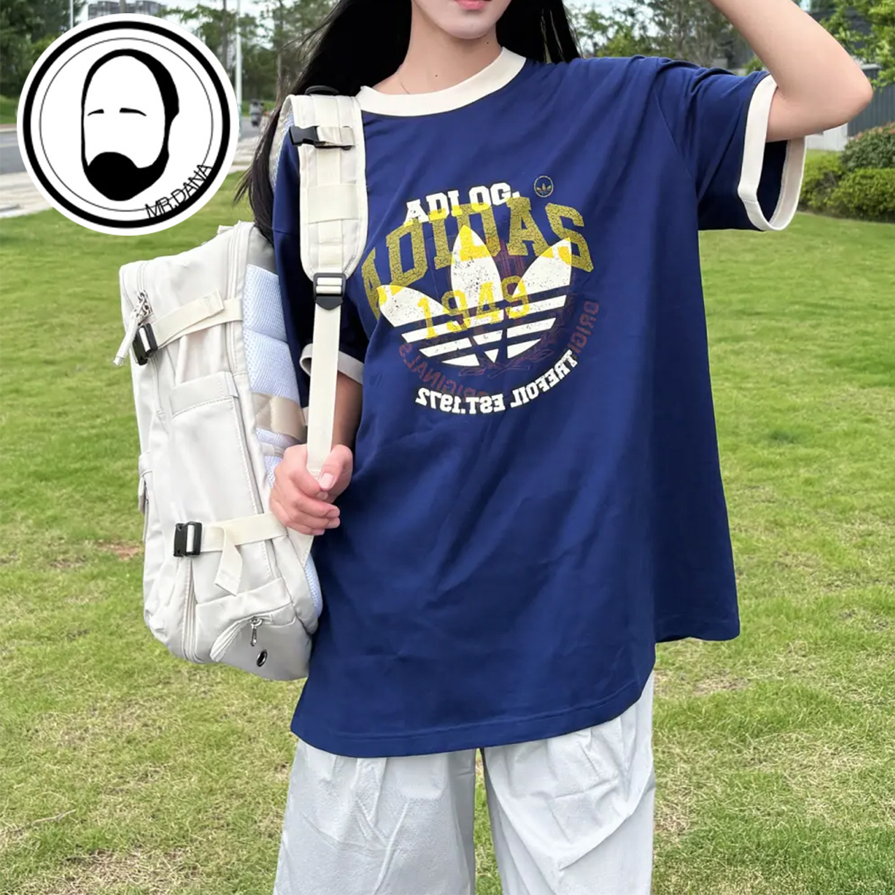 Adidas阿迪达斯三叶草男子BBLS WASHED休闲短袖T恤KC0288 KC0289 - 图0
