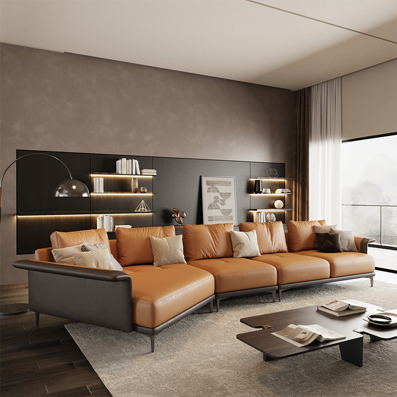  慕思皮艺沙发
