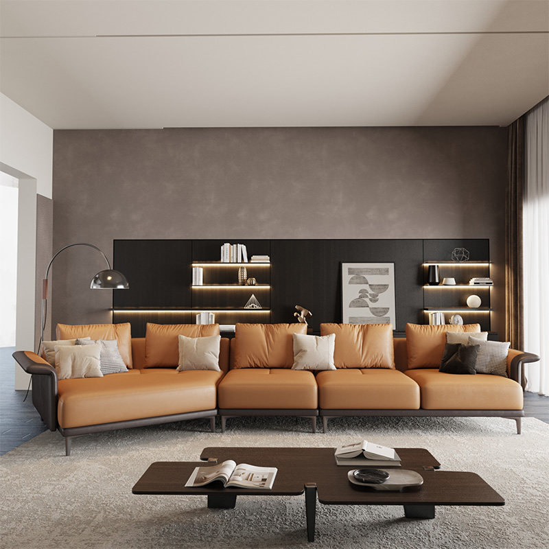  慕思皮艺沙发
