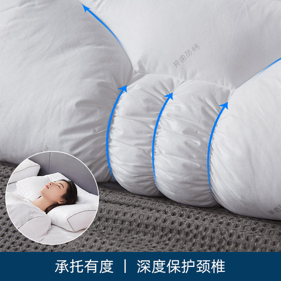 Mousse pillow protects the cervical vertebrae without collapsing or deforming