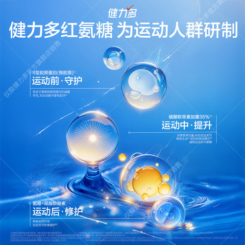 【专享】汤臣倍健健力多红氨糖硫酸软骨素加钙中青年补软骨补钙片 - 图0