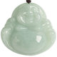 Myanmar A-grade jadeite Buddha male and female extra large pendant