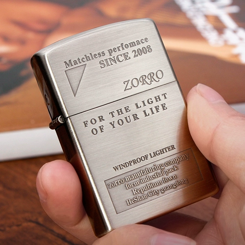 Zorro Kerosene Ligher Information Information Retro Windper -защита от винтажного дизельного топлива Flip Flip настоящий подарок для парня