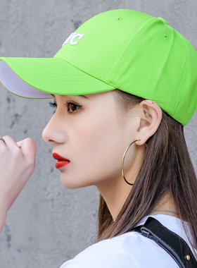 网红潮牌女四季时髦粉色帽子