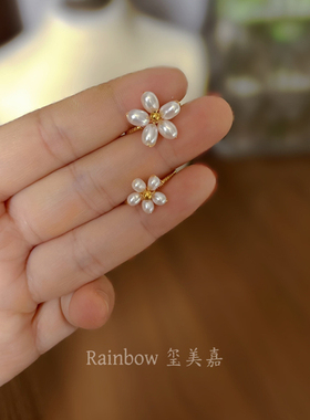 天然淡水珍珠戒指小众设计