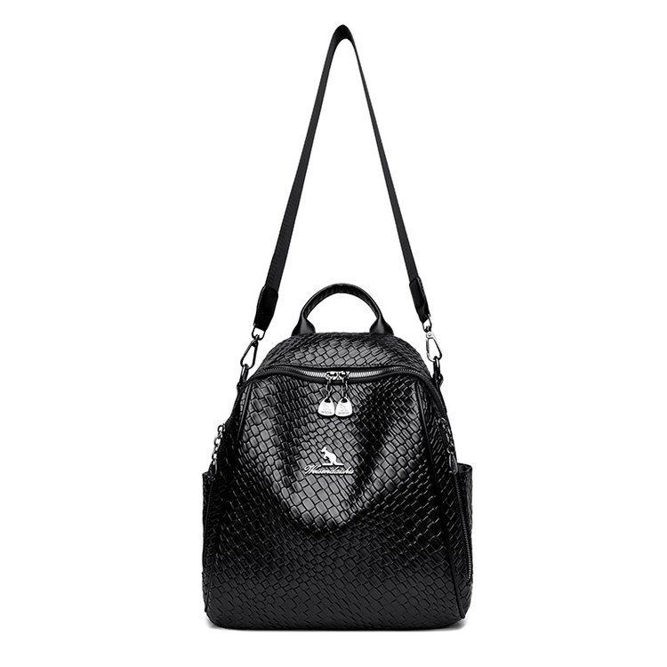 明星同款2024新款真皮双肩包女士妈妈时尚旅游背包软皮休闲大容量