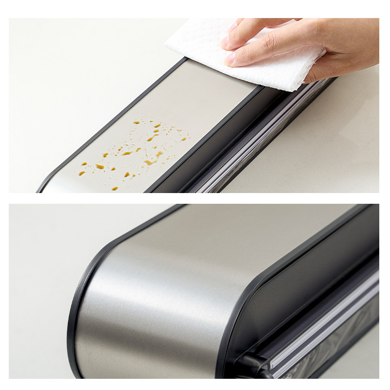 御仕家不锈钢一次性保鲜膜套切割器磁吸冰箱家用滑刀式锡纸切割盒,淘宝优惠券,粉丝福利购,淘宝优惠卷